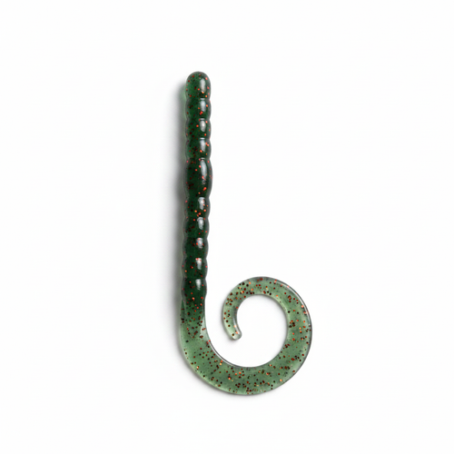 Dark Green Soft Plastic Worm Lure